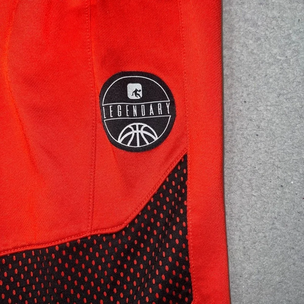 VTG And1 French Terry Shorts Men XL Red Black Mesh Legendary Basketball Athletic